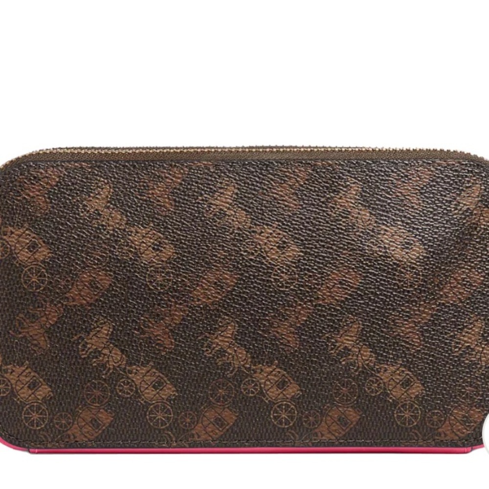 Coach Xbody Horse & Carriage Print Bag can be worn 2 ways L:7.5" W:1.75" H:4" - Picture 2 of 3
